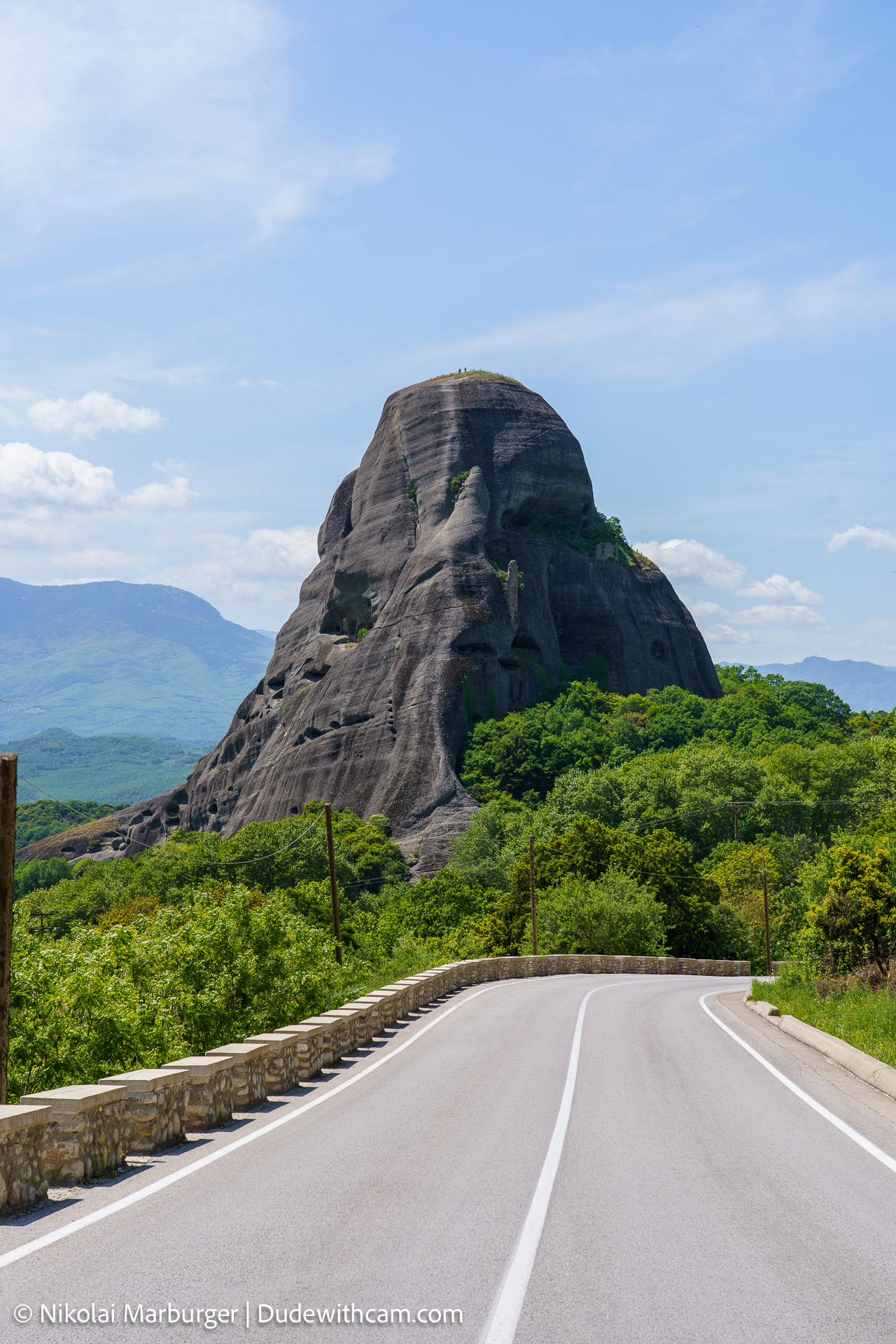 The Meteora is a rock formation in Greece. On top of some those astounding  rock formations are monasteries built, being beautiful nesteld into the rocks