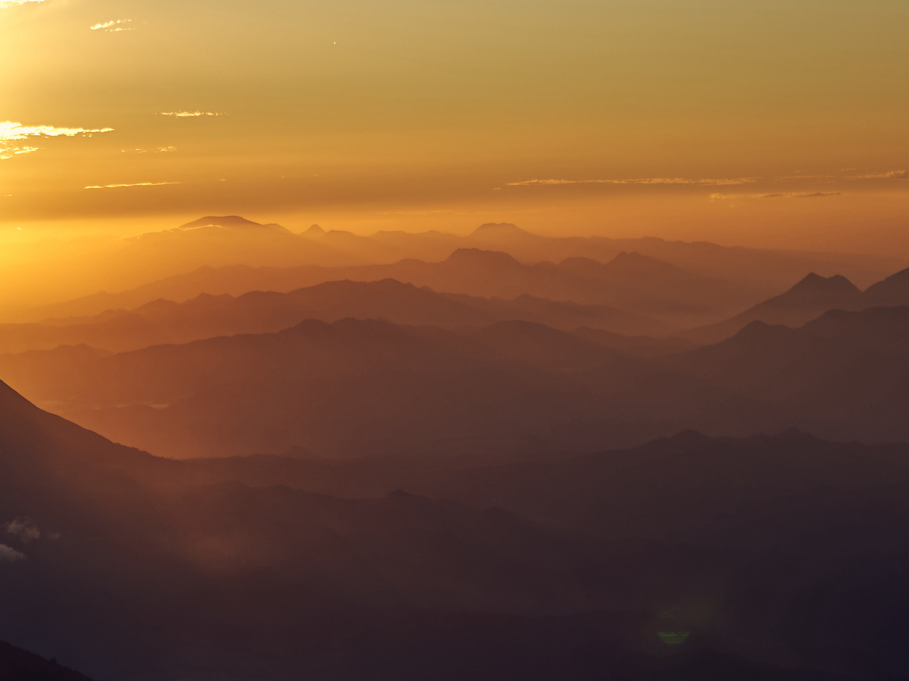 Sunset in the Mountains